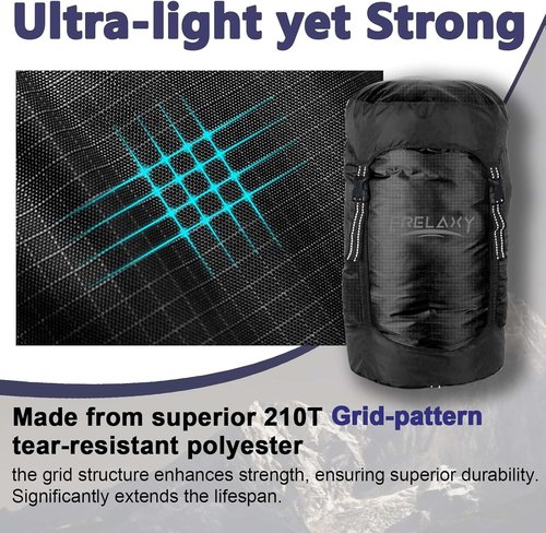 Frelaxy Compression Sack - Ultralight & Water-Resistant Stuff Sack | 11L/18L/30L/45L/52L for Camping & Hiking