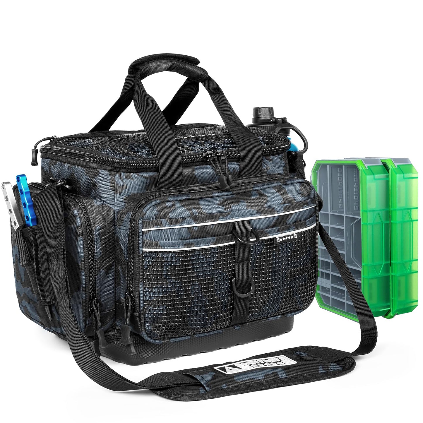 Ghosthorn Fishing Tackle Bag 3600 and 3700 Tackle Trays Lure Box Waterproof Tackle Box Organizer Removable Dividers for Lures Storage