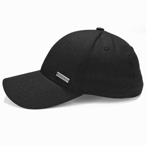 Fashion Baseball Hats for Men by King & Fifth | The Senna Baseball Cap with Low Profile & Menswear Fabric + Baseball Caps (US, Alpha, Small, Medium, Black Menswear)