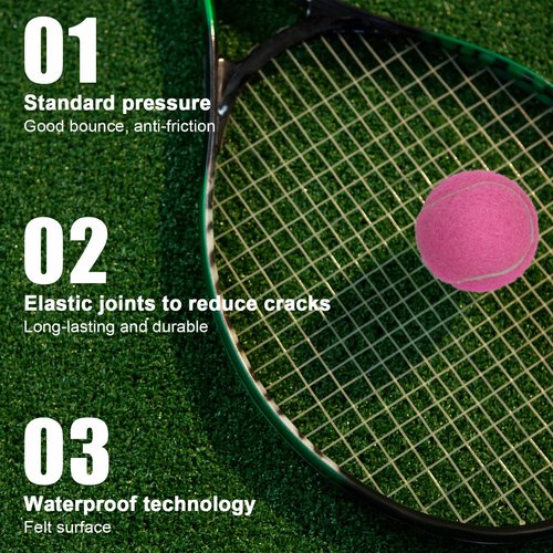UOWGA Tennis Balls, High Flexibility Dog Balls, 9pcs Practice Tennis Balls for Sports Training, Comes with Mesh Bag, Great for Beginners