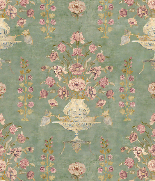 Orainege Floral Wallpaper Peel and Stick Wallpaper Modern Contact Paper 16.9in x 118.1in Self Adhesive Wall Paper for Bedroom Bathroom Shelf Liner Decor Removable