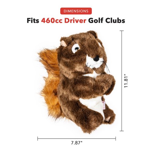 Daphne's Headcovers Squirrel Driver Headcover | Premium Driver Headcovers | Funny Golf Club Covers | Stylish Protection for Your Clubs | Men's Golf Gear | Driver Headcover for Men and Women