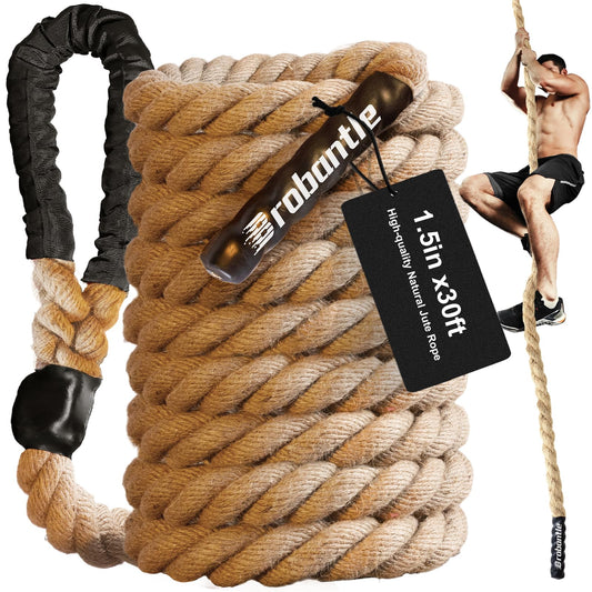 Brobantle Workout Fitness Climbing Rope 30ft, 1.5" Diameter Gym Climbing Rope for Strength Training,Exercise Climbing Rope for Adults Outdoor Indoor