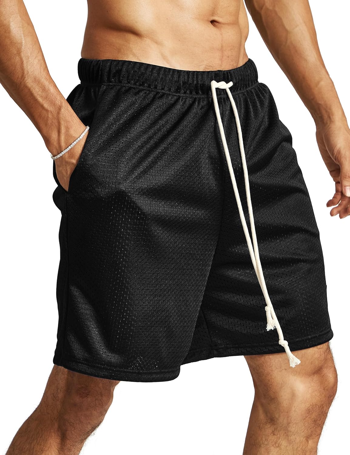 Ouber Men's Gym Shorts - Mesh Dry Fit Performance with Pockets | Ideal for Workouts & Basketball