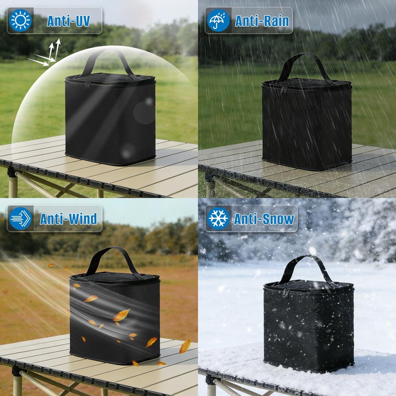 Mini Fuel Cylinder Storage Bag for 4-Pack Refillable Propane cylinder 1 LB Tank Cover, Small Propane Tanks Bag, 600D Oxford Fabric,Fuel Keg Refillable Propane Tank Bag for Outdoor Camping, cooking