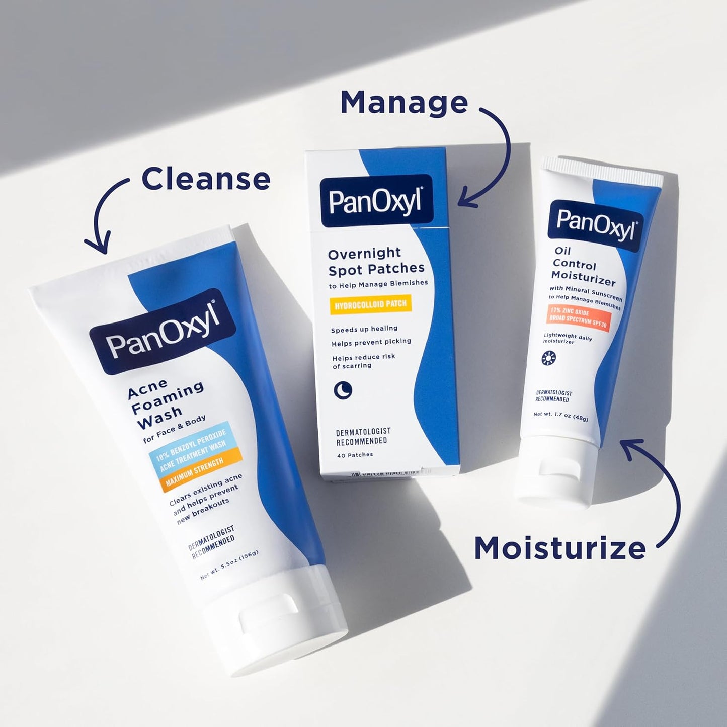PanOxyl Acne Foaming Wash - 10% Benzoyl Peroxide Maximum Strength Cleanser | 5.5 Oz Tube for Clear Skin