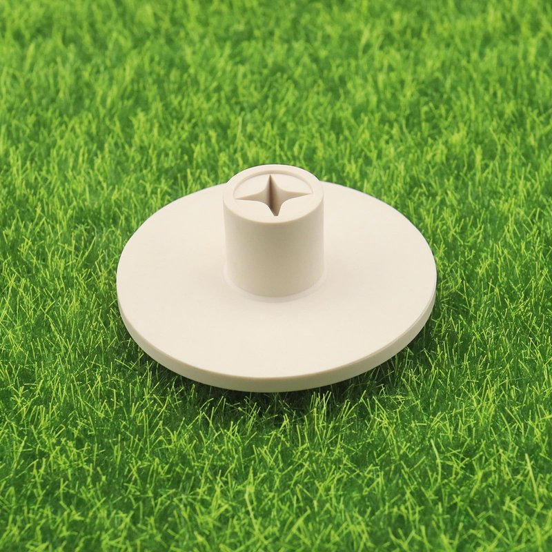 YINETTECH 5pcs Golf Rubber Pad Holders Golf Ball Rubber Tees 56x21mm for Outdoor Golf Courses Indoor Batting Mats Off White Golf Training Aids