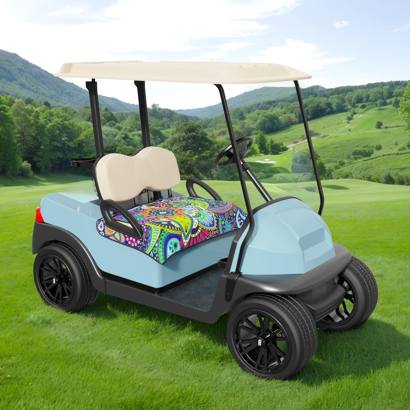 10L0L Universal Golf Cart Seat Covers/Seat Blanket for EZGO TXT/RXV & Club Car DS/Precedent, Breathable Seat Towel/Seat Cushions with Non-Slip Backing, All-Season Comfort (Not for Yamaha)