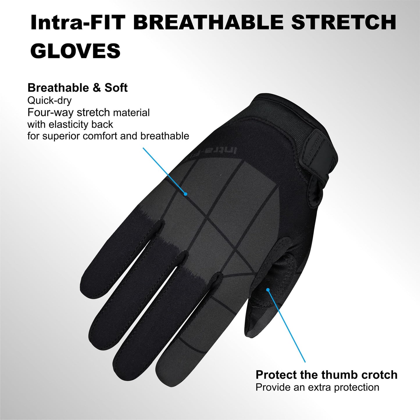 Intra-FIT Anti-Slip Gloves, Touchscreen Compatible