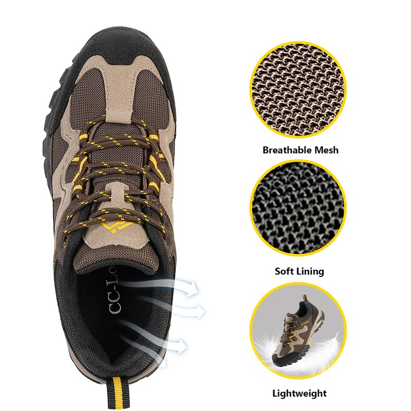 CC-Los Women's Lightweight Waterproof Hiking Shoes for Walking, Outdoor & Climbing Dark Brown Size 8.5
