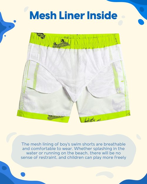 Maamgic Boys Swim Trunks - Stylish Toddler Swim Shorts for Little Boys | Comfortable Bathing Suit