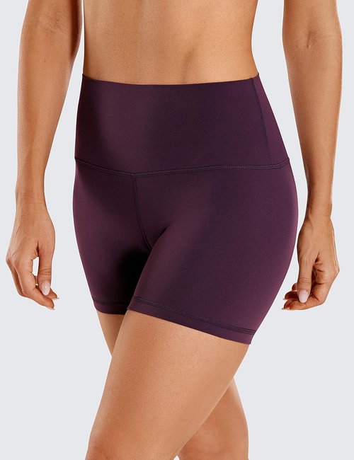 CRZ YOGA Butterluxe Biker Shorts - High Waisted 4'' Spandex for Women's Workout & Yoga