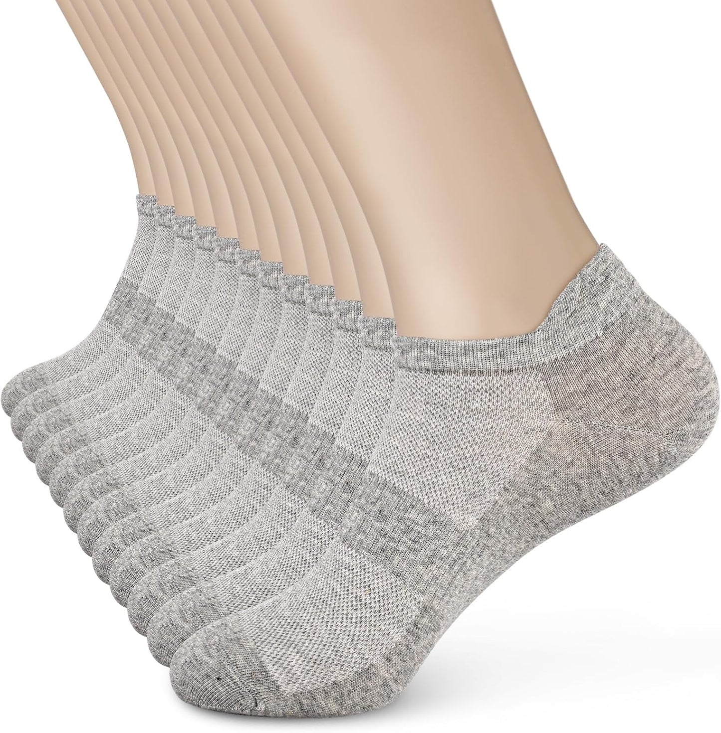 Sallking Women's Ankle Cotton Socks - Soft No Show Athletic Socks | 6 Pairs in White