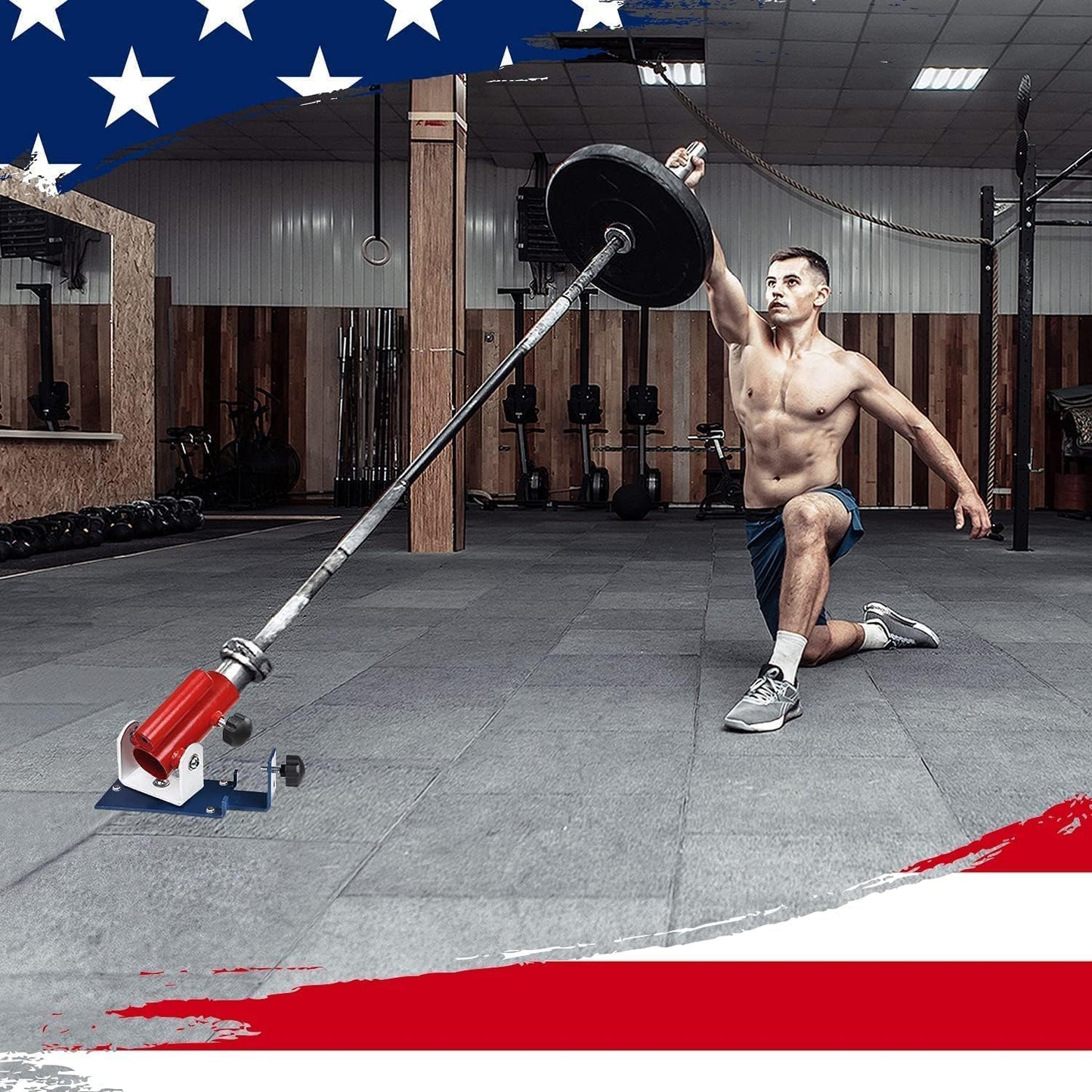 Yes4All Adjustable T Bar Row Attachment - Durable Landmine Handle with Textured Rubber Grip