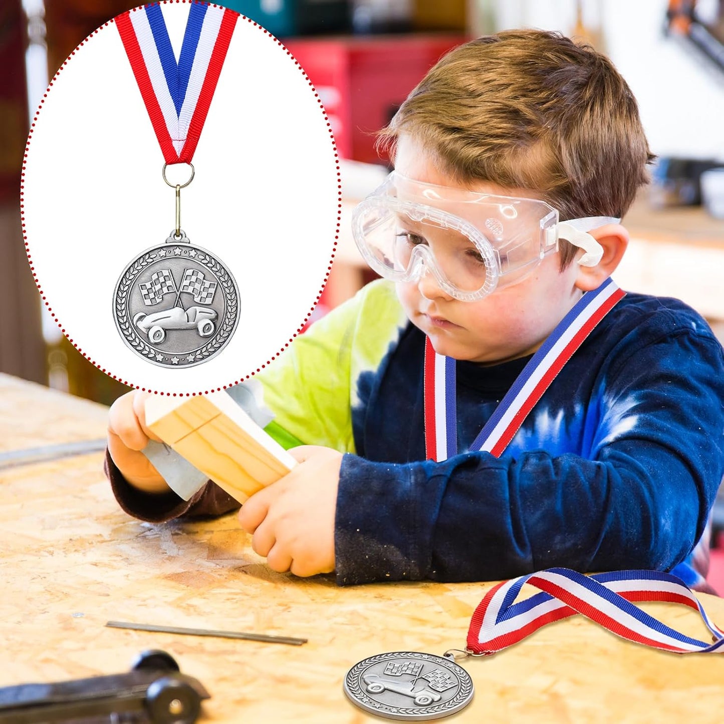 Remuuly Silver Medals - 30 Pcs 2'' Sports Awards for Basketball, Soccer, Volleyball & Hockey | Includes Neck Ribbons