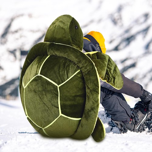 Hoemwarm Giant Turtle Butt Pad Cute Protection Hip Butt Pad Protective Gear for Skiing 43.31inch Large Size Turtle Protective Gear for Adults Protection
