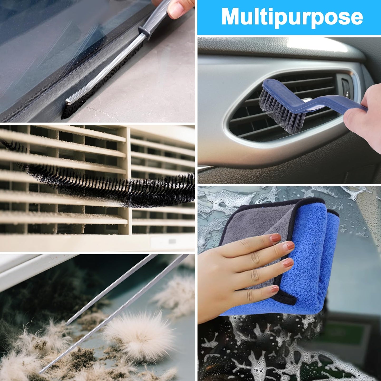 XANGNIER 5 Pack Dryer Vent Cleaner Kit,Flexible Dryer Lint Brush Vent Cleaner,Dryer Lint Trap Cleaning Tool,Laundry Room Essentials Lint Remover Accessories,Household Cleaning Tools