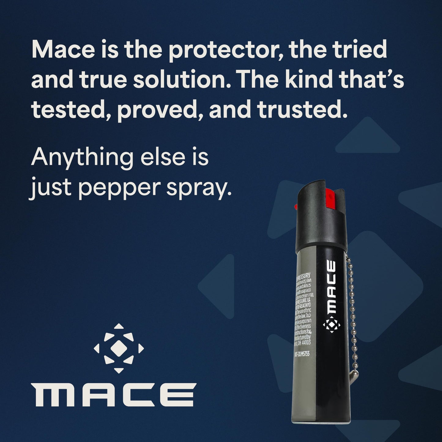 Mace Pepper Spray - Twist Lock Model, 0.63 oz, 12 Feet Range, Max Police Strength, Long Lasting UV Dye, Leakproof Design, Self Defense Pepper Spray for Women & Men - Gray