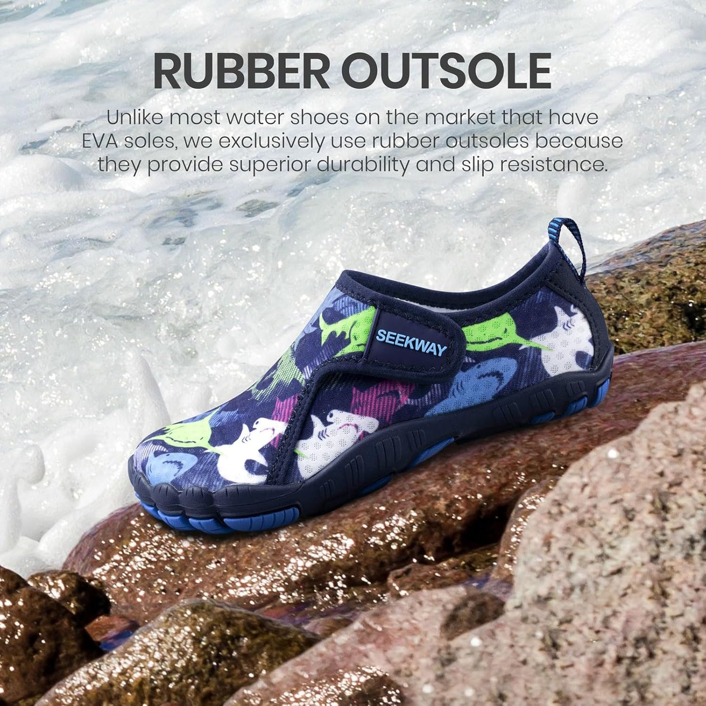 SEEKWAY Barefoot Water Shoes for Kids - Quick-Dry, Non-Slip Sand Shoes for Hiking & Swimming | Toddler Sizes