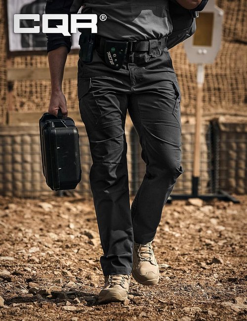 CQR Tactical Pants - Water-Resistant Ripstop Cargo Design for Lightweight EDC & Hiking | Men's Outdoor Apparel