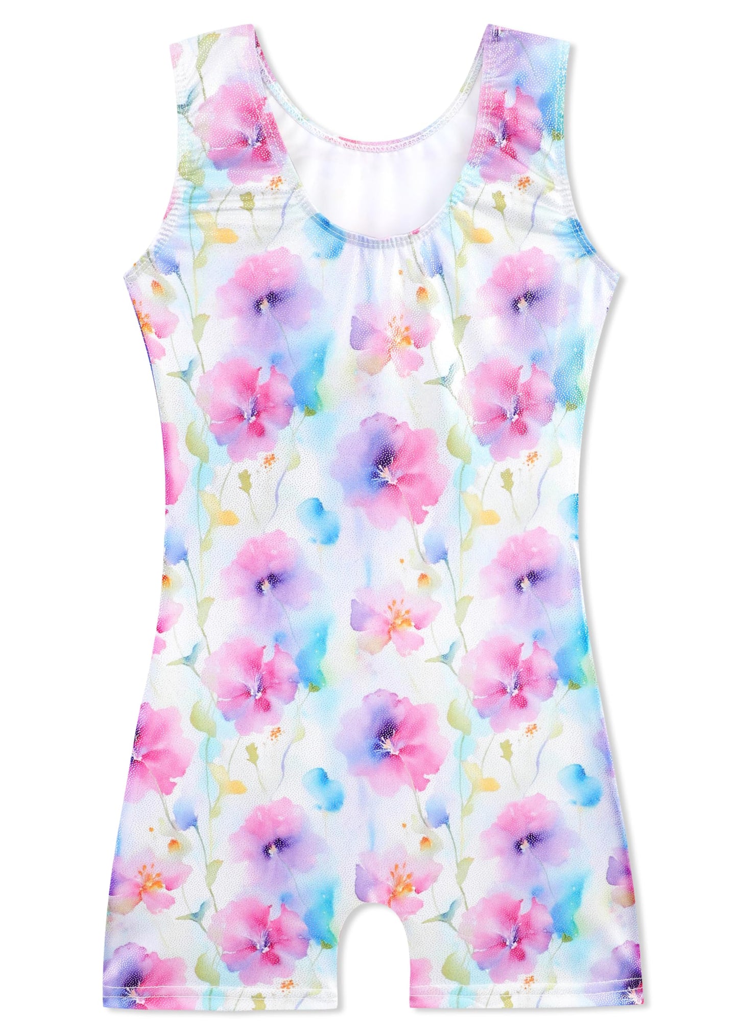 HOZIY Toddler Girls Leotards for Gymnastics 2t 3t Gymnastic Clothing Outfits Clothes Biketard Pink Purple Blue Gradient Color Tie Dye Floral Flower Glitter