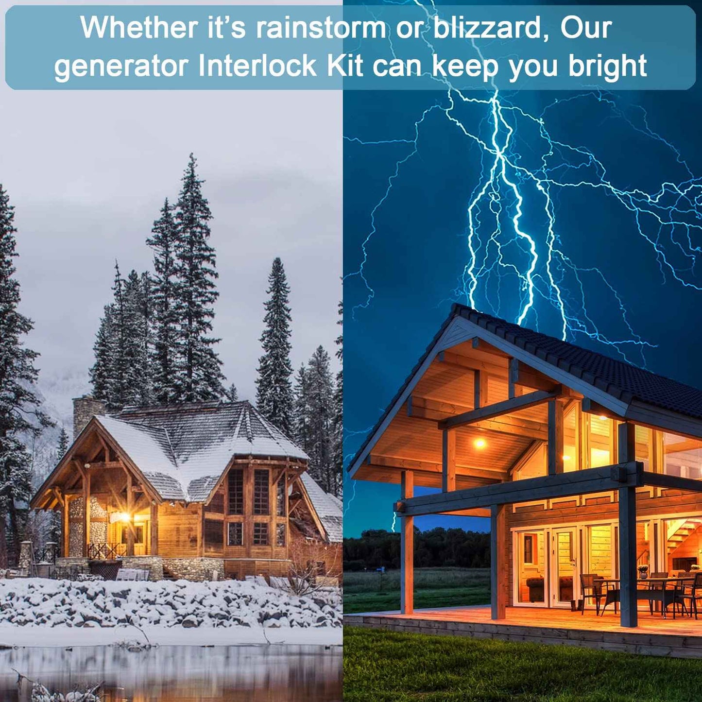 Generator Interlock Kit for GE General Electeric 200 Amp or 150 Amp Vertical Main Breaker Panels, 2 1/4 Inch Spacing Between Main and Branch Breaker, Vertical Interlock Kit