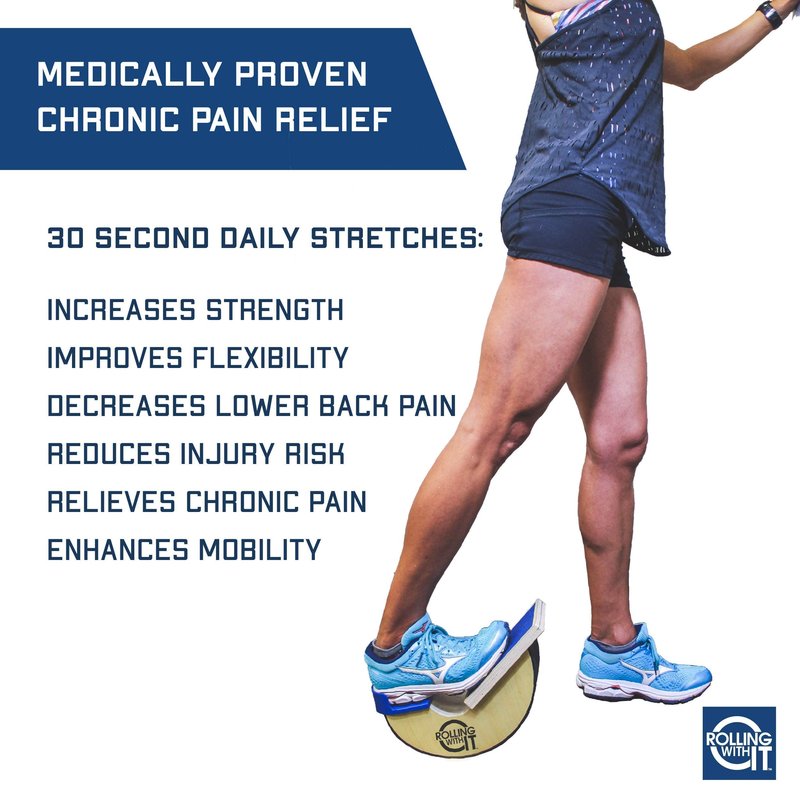 Rolling With It Premium Calf Stretcher and Foot Rocker for Plantar Fasciitis Relief, Achilles Tendonitis, Increase Mobility and Flexibility, Improve Range of Motion With our Foot Stretcher