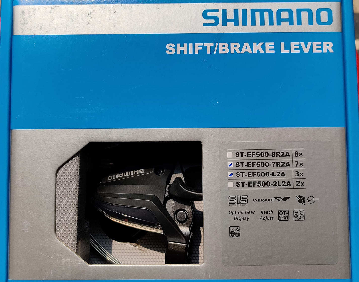 Shimano ST-EF500 3 x 7-Speed Brake/Shift Lever Set Black
