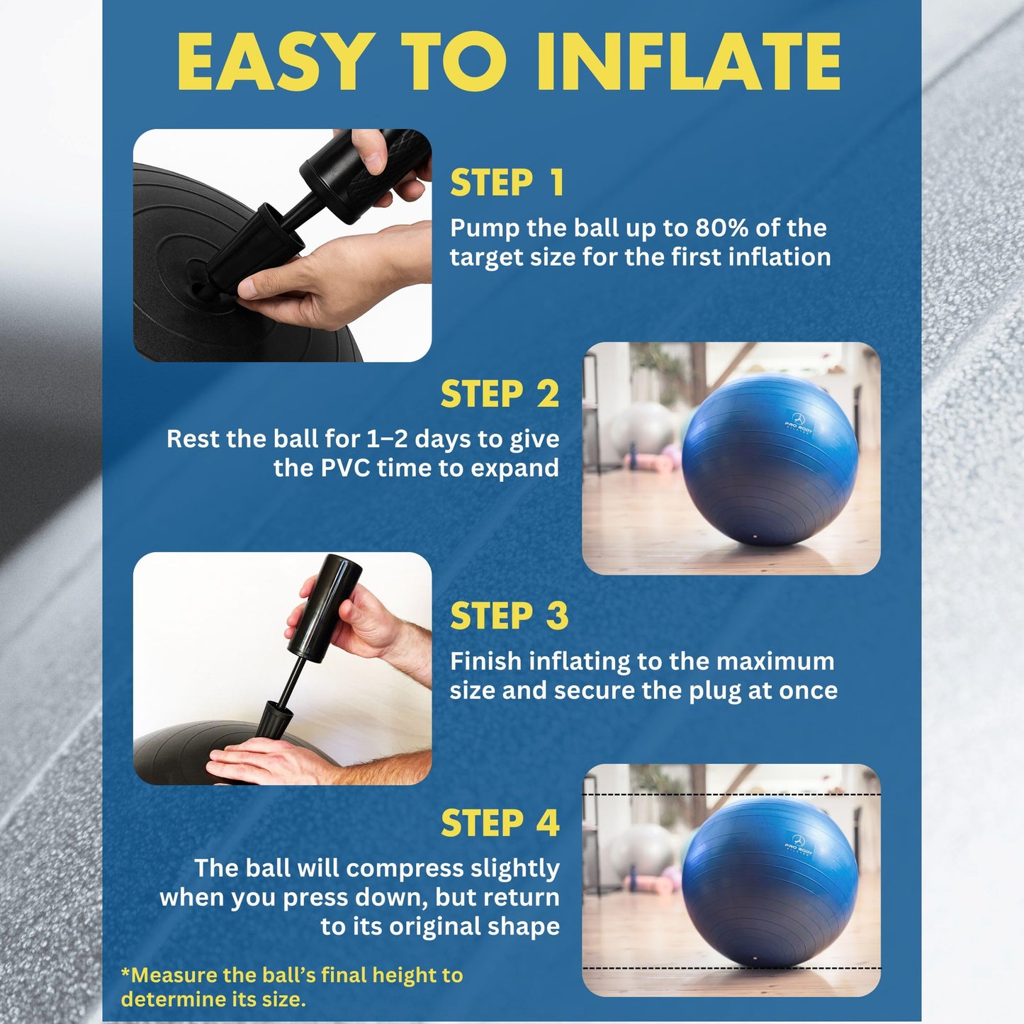 ProBody Pilates Pregnancy Ball - Yoga Ball for Pregnancy with Book, Prenatal, Labor & Postnatal Maternity Exercise (Rose, 65 cm)