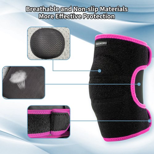 YEEKORO Kids Elbow Brace Arm Sleeve, Adjustable Sport Elbow Protector Breathable Elbow Sleeve with Double Magic Stick Compression Elbow Sleeve Elbow Support for Tennis Football Cycling Golf Basketball