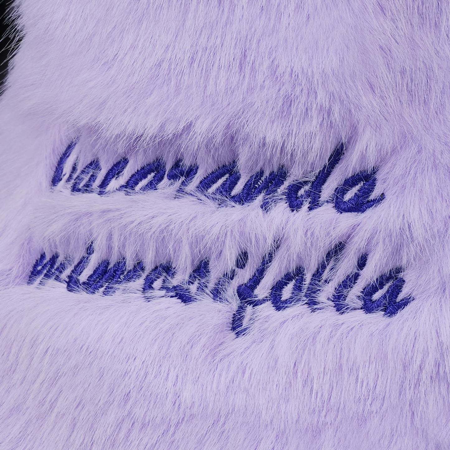 Purple Golf Driver Head Cover Front Plush Back Leather Printing Jacaranda Driver Headcover for Women Lady