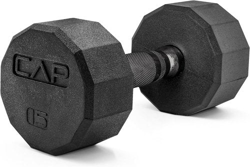 CAP Barbell Coated Hex Dumbbell Weight - Versatile Single Weights | 10-120 lbs Options Available