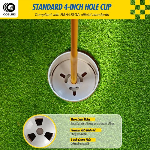 IOOBLBEI Golf Flagstick, 3ft Golf Flag Putting Green Flags & Golf Pin Flag Hole Cup Set, Portable 2 Section Design for Home Yard Backyard Driving Range, Numbered Golf Flags for Golfer Build Own Course