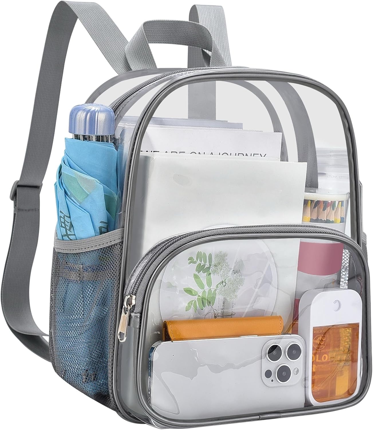 USPECLARE Clear Backpack - Stadium-Approved Small Clear Bag for Concerts & Sports | 11.5x9.5x6 Inches