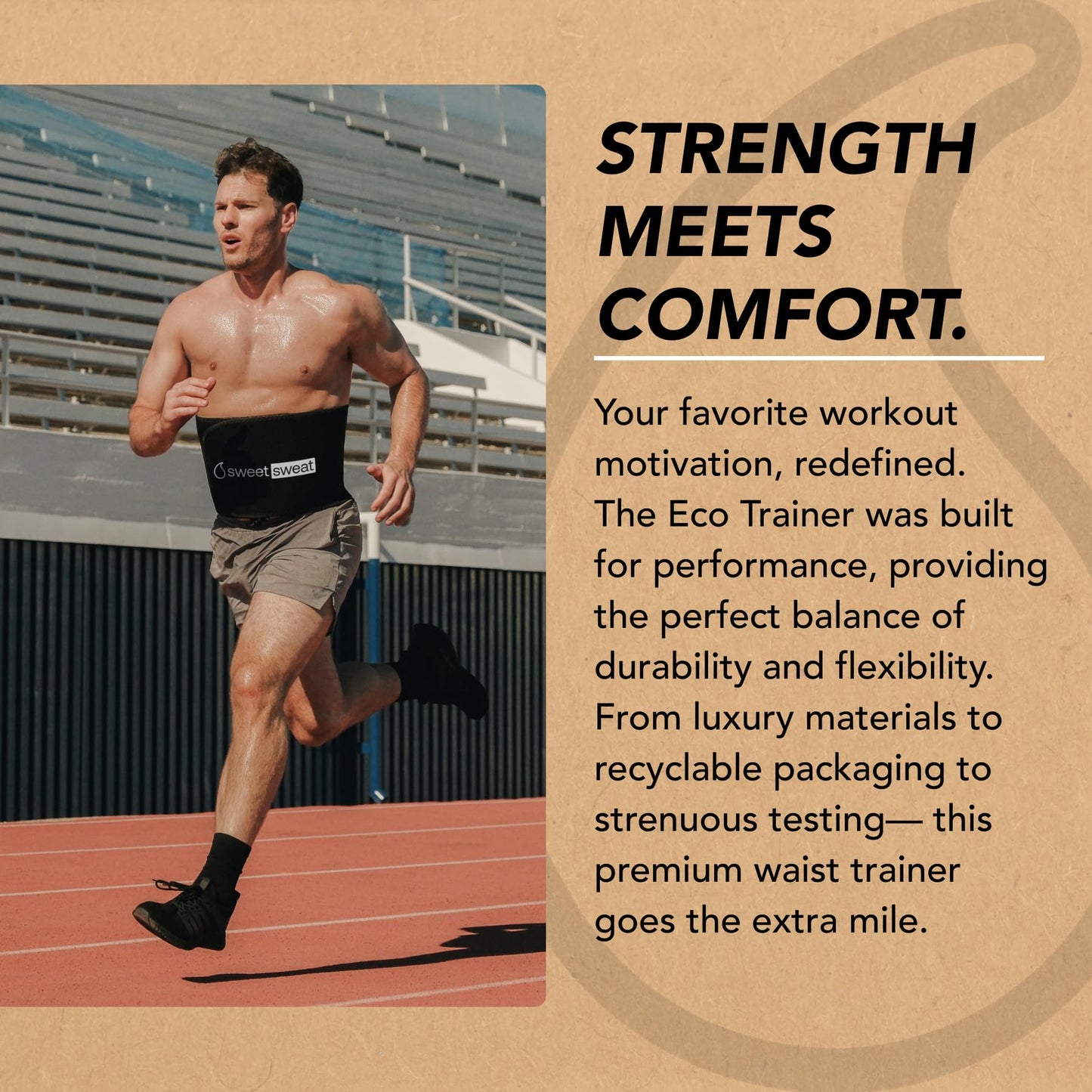 Sports Research Sweet Sweat® Waist Trimmer Eco-Series, Medium (Eco Black)