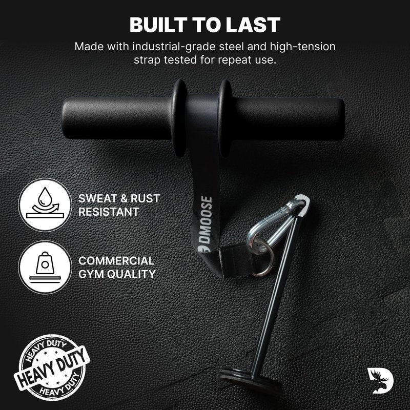 DMoose Fitness Forearm Exerciser - Hand, Wrist and Forearm Strengthener - Durable PVC Anti-Slip Grip Handles and Quick Locking Mechanism - Wrist Roller for Strength Training for Men & Women (Patented)