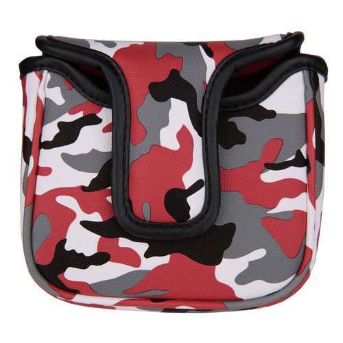 Golf Builder Camouflage Print Golf Square Mallet Putter Head Cover Golf Mallet Cover Synthetic Leather with Magnetic Closure (Red)