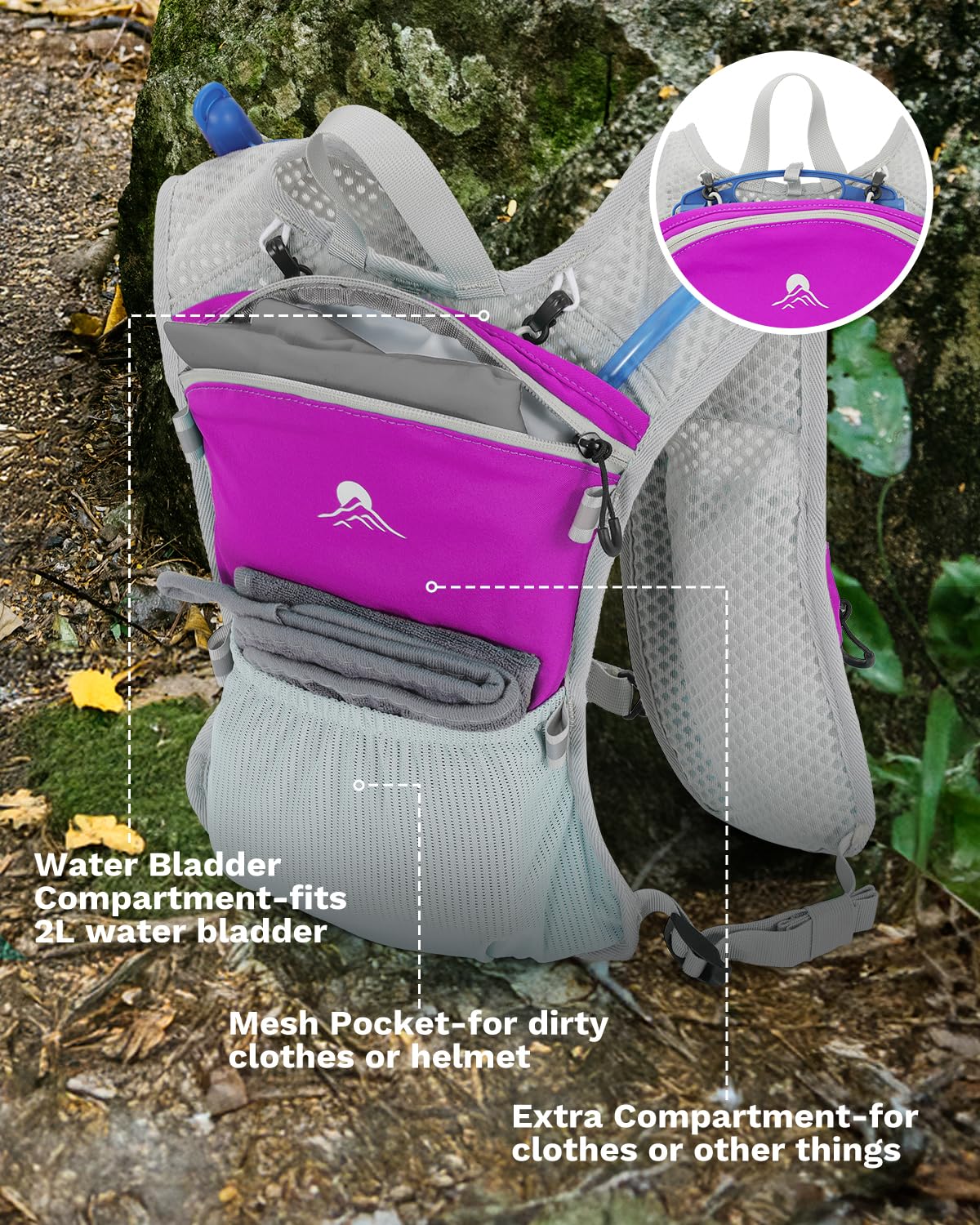 Running Vest for Women and Men, Hydration Running Backpack, Runners Vest, Hydration Vest for Running, Walking, Marathon, Hiking, with Front Phone Holder, Adjustable Chest and Waist Strap