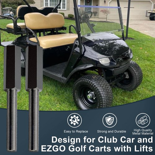Golf Cart Shock Extension Rod fit EZGO TXT Club Car with Lifts Kit or Modifications to Raise the Body, M10*1.25 Thread Size M10, Slope 1.25mm Shocks OEM 70928-G01, 76418-G01, 70630-G01 Black