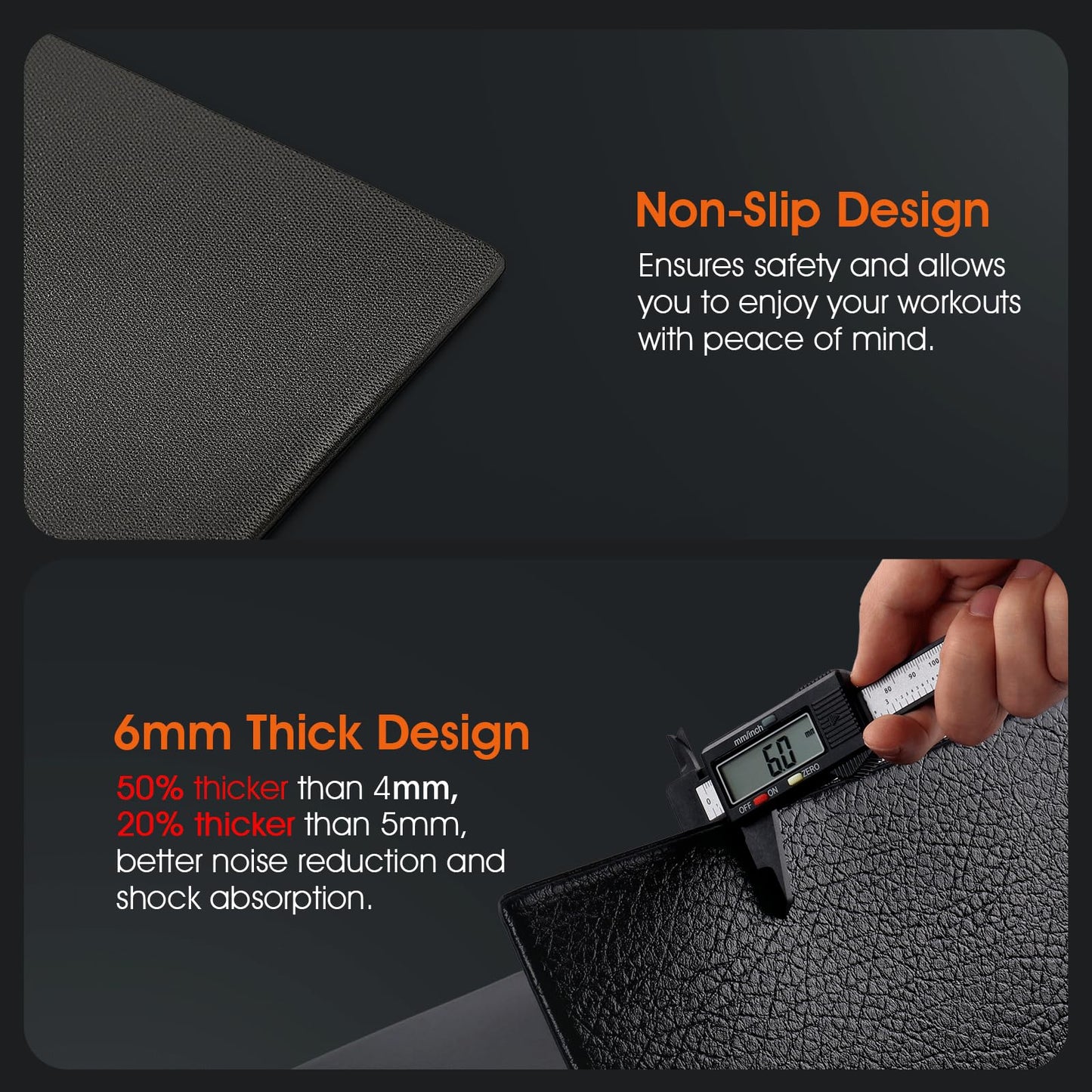 Tailor-Made Walking Pad Mat for Carpet Hardwood Floors, 6MM Thick Foldable Treadmill Mat Carpet,Waterproof,Ordorless,No Slip,Noise Reduce,Shocking Absorbing Rubber Foam Matt Equipment Floor Protector (67"L x 25"W x 0.24"Th)