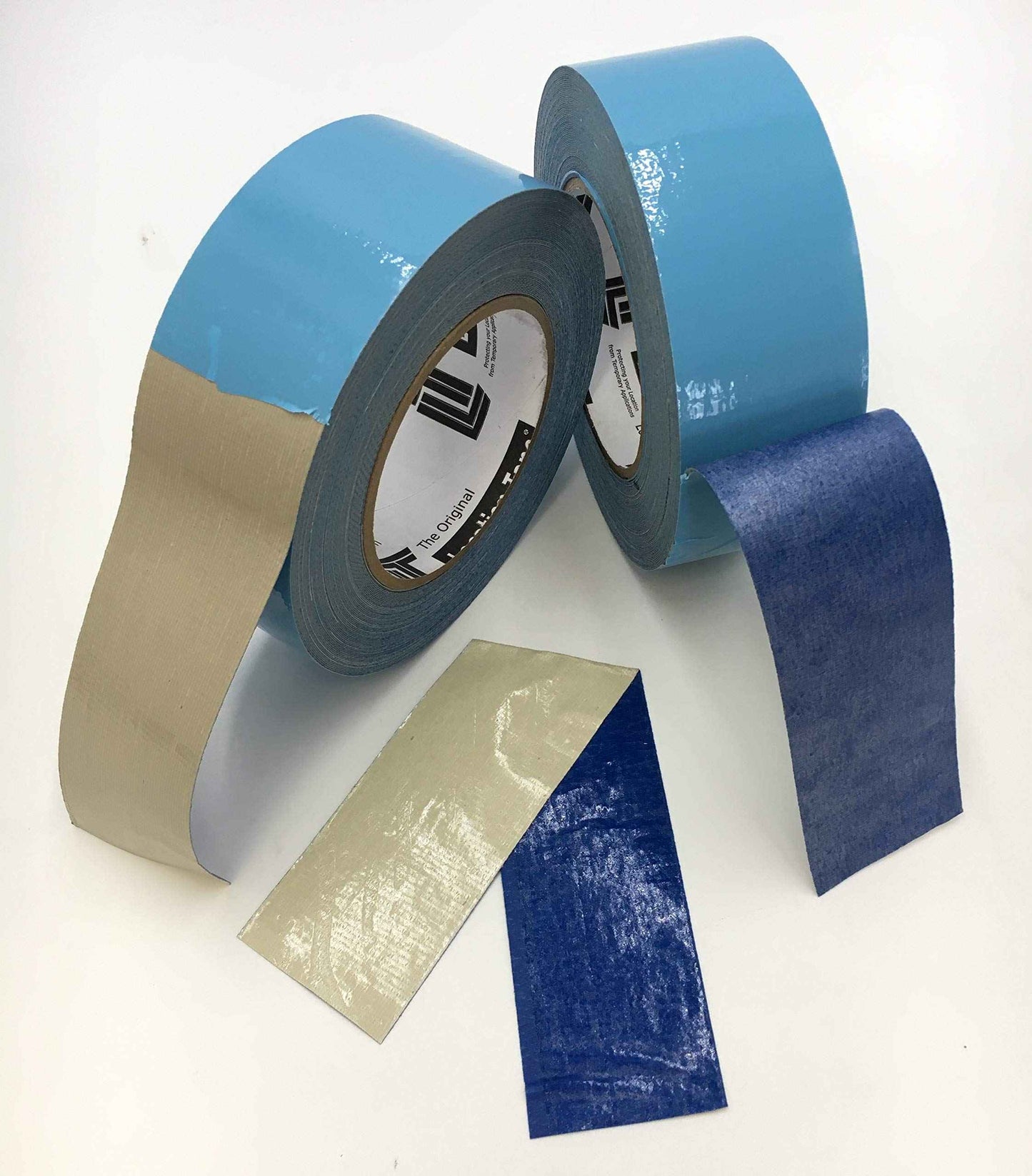 Great White Double Face Carpet LocationTape, Carpet, Painters Clean drape, flooring, Sheeting Tape, Hi-Tack, Low tack, Entertainment Floor, Blue painters tape,2" x 25yd, Made in USA