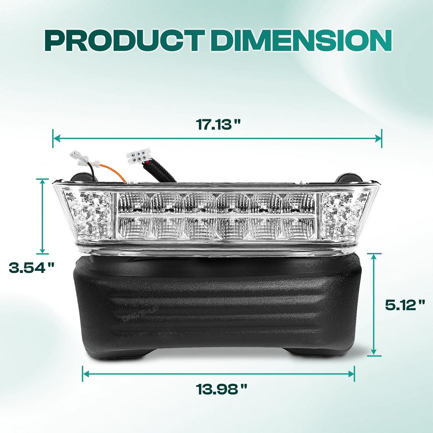 DRIVE UP Club Car Precedent Led Head Light with Bumper Replacement for 2004-UP Electric Golf Carts