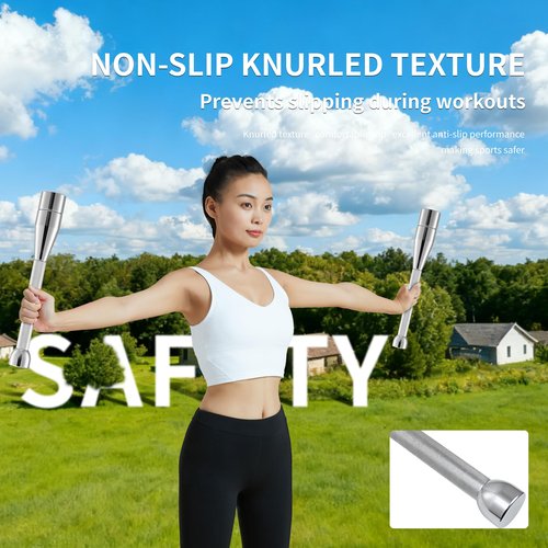 Adjustable Macebell Clubbell, 6-in-1 Premium Steel Indian Club, Strength Training Equipment for Full Body, Muscles, Shoulder, Grips & Forearms Workouts(6.5/9/11/13/15/17.5LBs)
