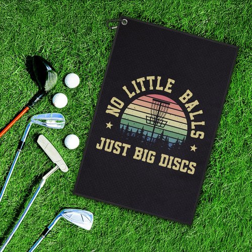 DYJYBMY Just Big Discs Retro Printed Golf Towel with Clip, Funny Golf Towels for Disc Cleanup, Retirement Gifts for Golfer Dad Grandpa, Retro Birthday Thank You Gifts for Golfing Lover Family Friend