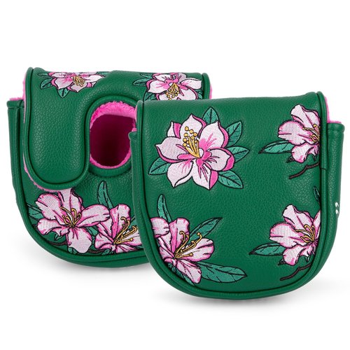 Golf Putter Covers DF3 Putter Headcover Azalea Embroidery Mallet Putter Covers with Magnetic Closure fit lab DF3 Putter, Green