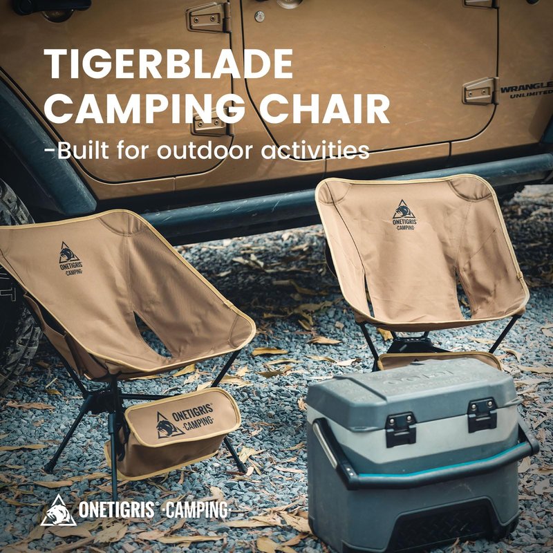 ONETIGRIS 2 Pack Tigerblade Camping Chair, Lightweight Folding Backpacking Hiking, Compact Portable 330 lbs Capacity