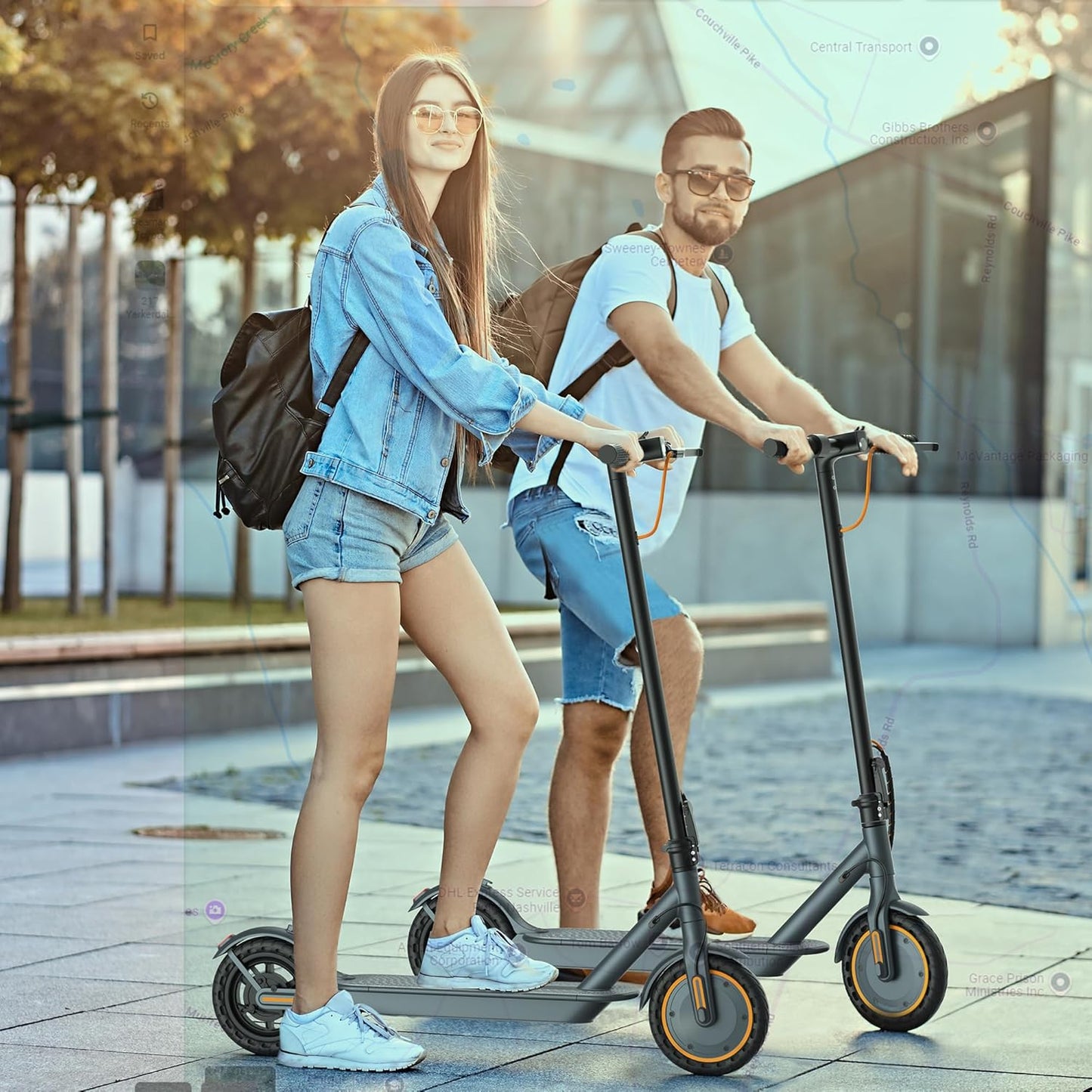 Skiennix Electric Scooter for Adults - Dual Suspension, 350W Motor, 19/22 MPH, 8.5/10-Inch Tires