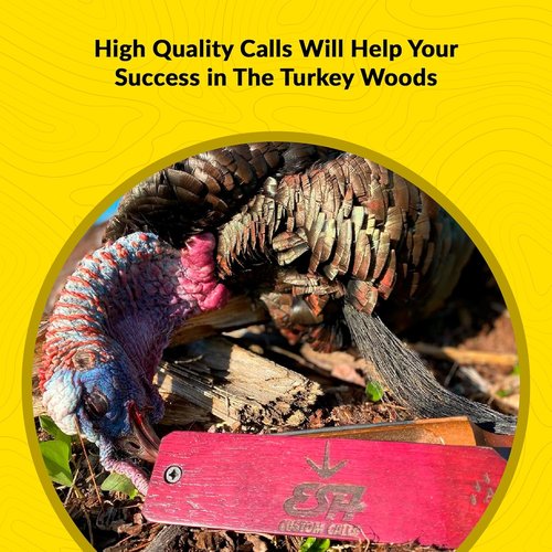 ESH Custom Calls Turkey Box Call - Realistic Hen Sounds Wooden Gobbler Caller | Ideal for All Hunters