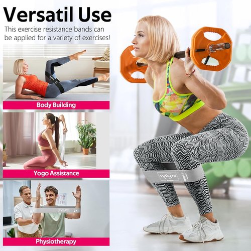 Fabric Resistance Bands by [Brand Name] - Versatile Booty Bands for Glutes & Legs - Ideal for Home Gym, Yoga & Physical Therapy