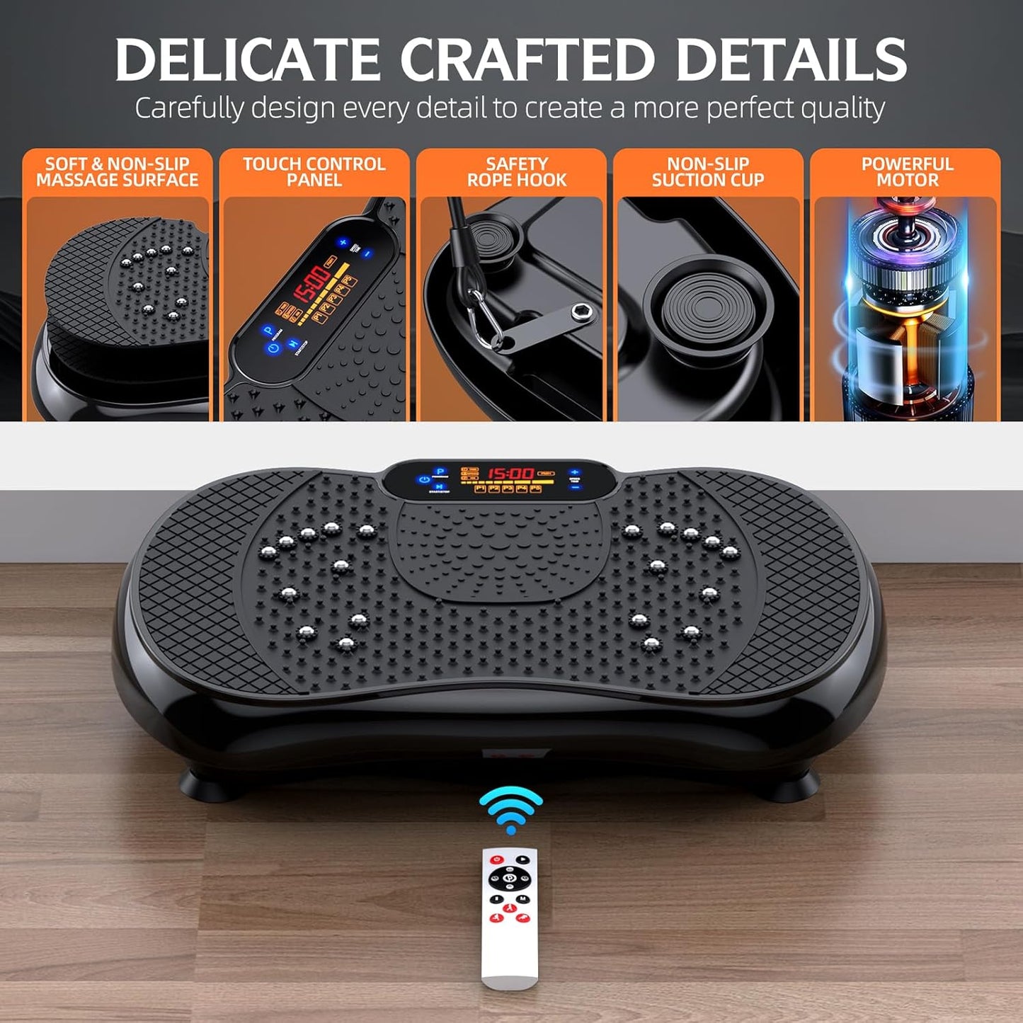 PBYRD Vibration Plate Exercise Machine - Full Body Workout & Lymphatic Drainage | 330lbs Capacity